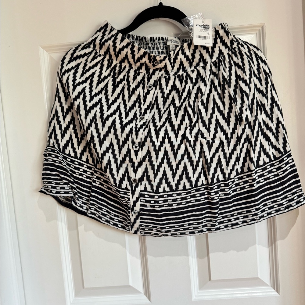 Black and White Chevron Skirt